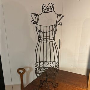 Vintage Black Metal Dress Form